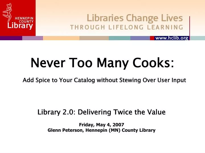never too many cooks add spice to your catalog without stewing over user input