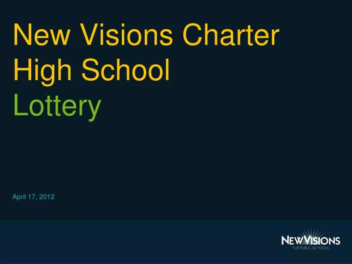 new visions charter high school lottery