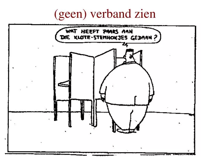 geen verband zien