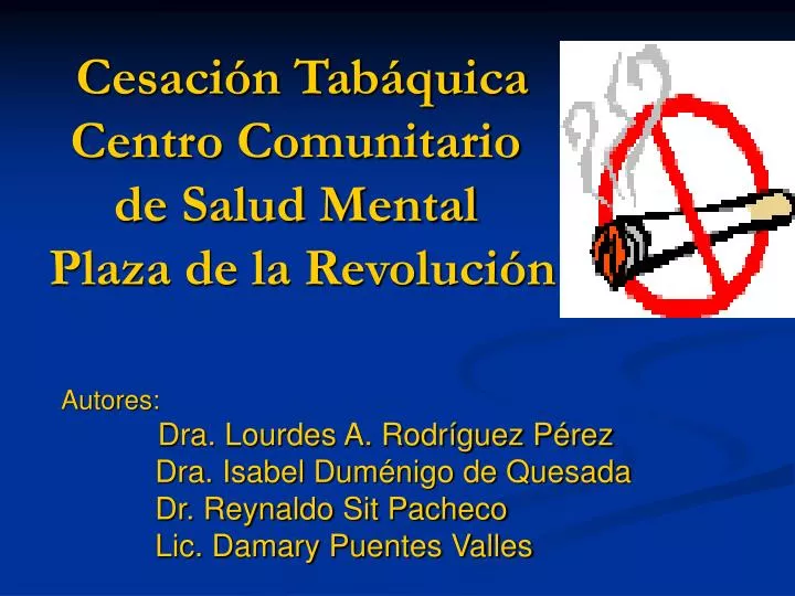 cesaci n tab quica centro comunitario de salud mental plaza de la revoluci n