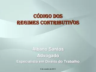 c digo dos regimes contributivos