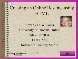 Creating an Online Resume using HTML