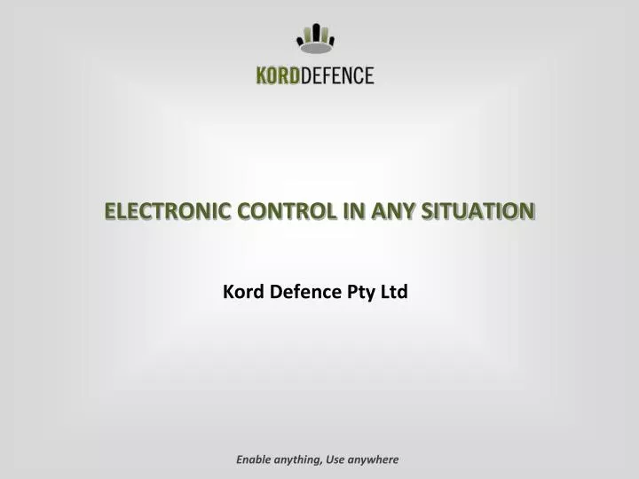electronic control in any situation
