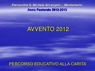 avvento 2012