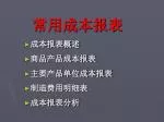 常用成本报表 - slide 1