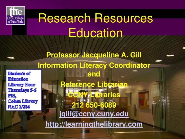 research resources education