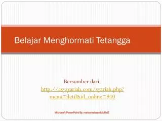 belajar menghormati tetangga
