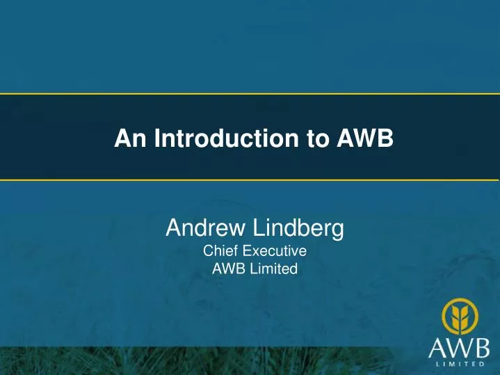 an introduction to awb
