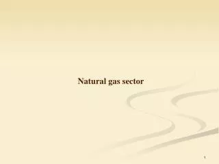 Natural gas sector