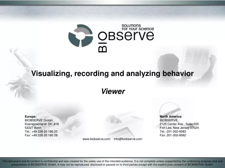 visualizing recording and analyzing behavior viewer