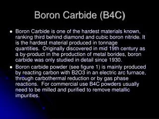 Boron Carbide (B4C)