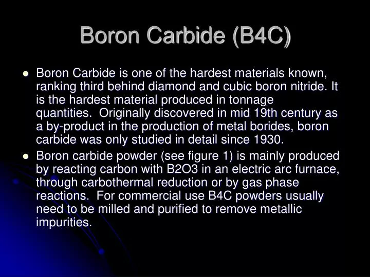 boron carbide b4c