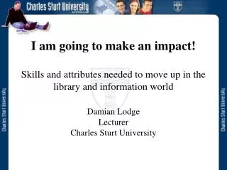 Damian Lodge Lecturer Charles Sturt University