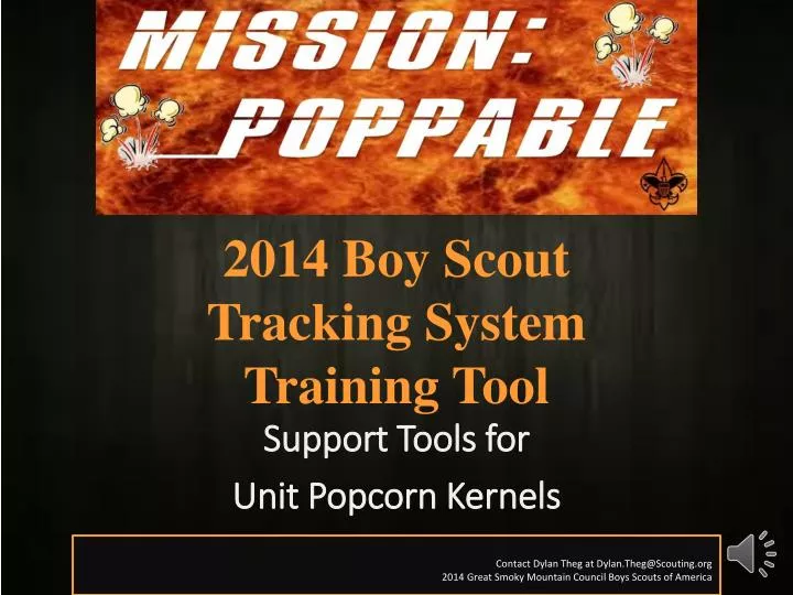 2014 boy scout tracking system training tool