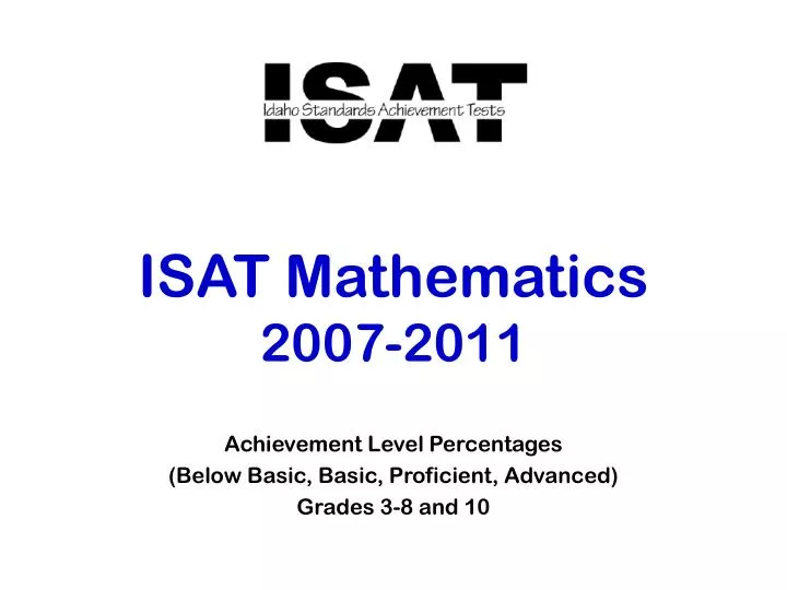 isat mathematics 2007 2011