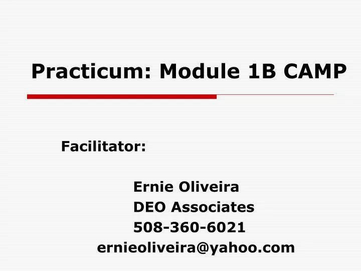 practicum module 1b camp