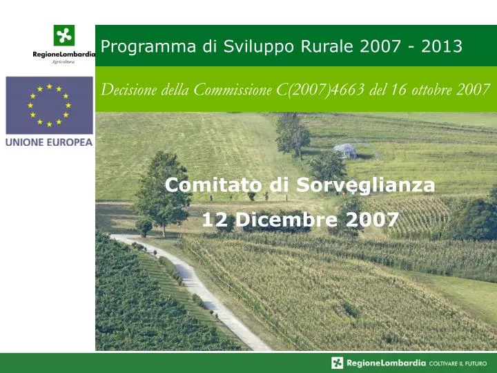 programma di sviluppo rurale 2007 2013