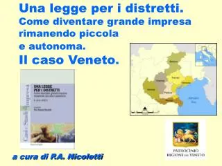 una legge per i distretti come diventare grande impresa rimanendo piccola e autonoma il caso veneto
