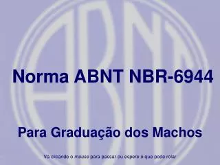 norma abnt nbr 6944