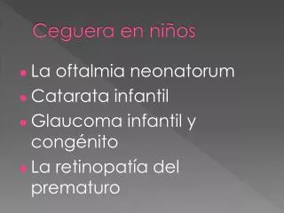 ceguera en ni os