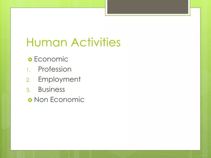 human activities