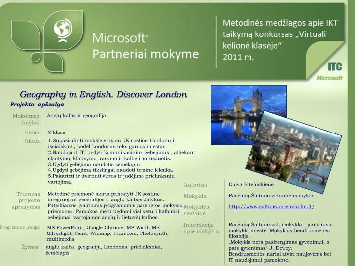 geography in english discover london