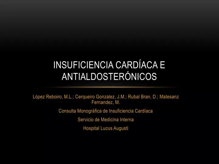 insuficiencia card aca e antialdoster nicos