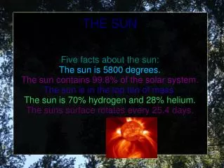 the sun