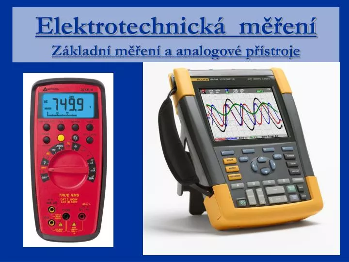 elektrotechnick m en z kladn m en a analogov p stroje