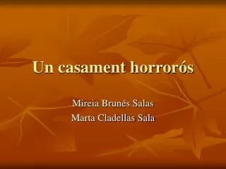 un casament horror s