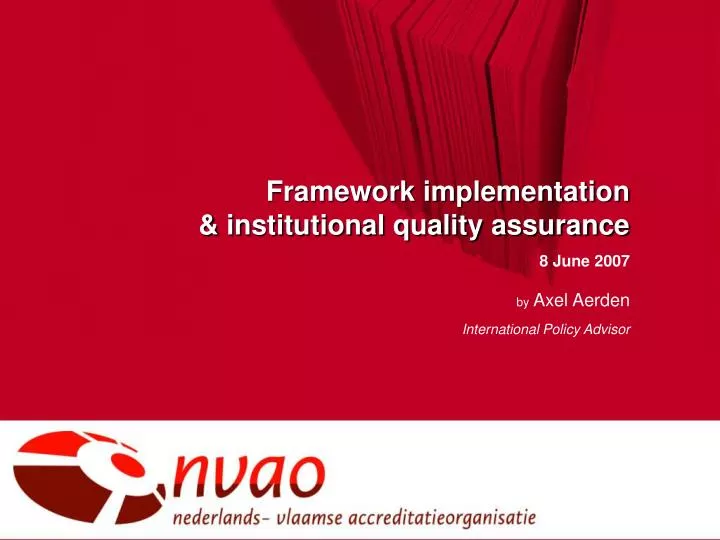 framework implementation institutional quality assurance