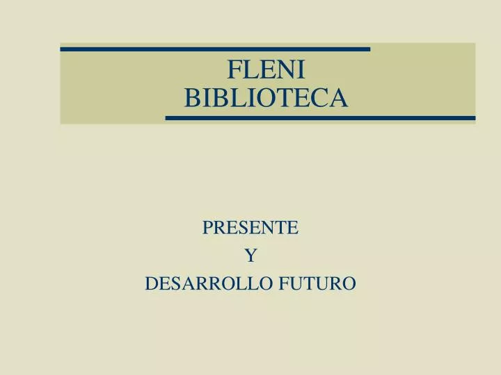 fleni biblioteca