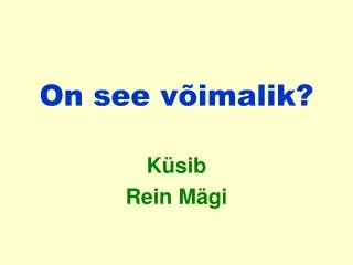 on see v imalik