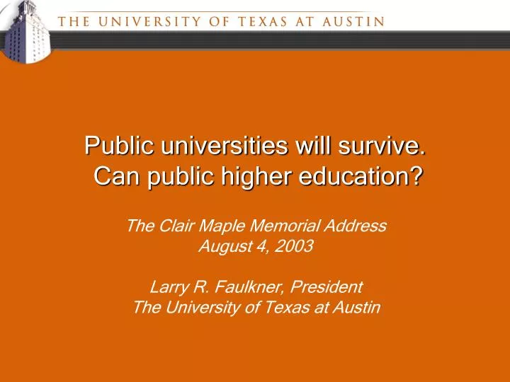 public universities will survive can public higher education