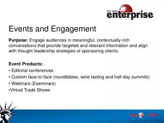 Events and Engagement