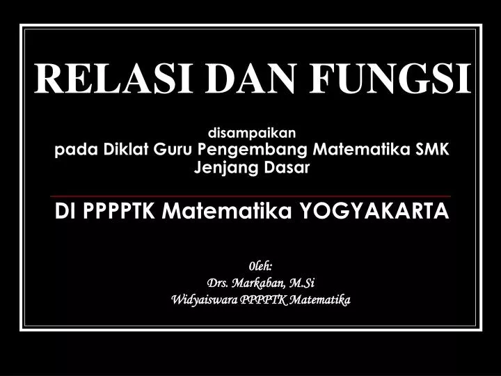 relasi dan fungsi