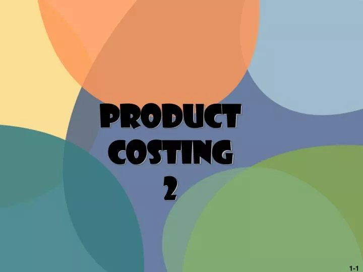 product costing 2