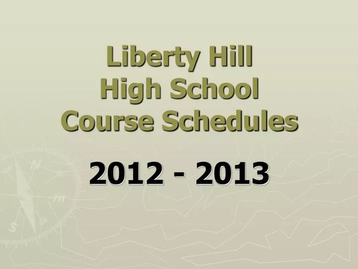 liberty hill high school course schedules