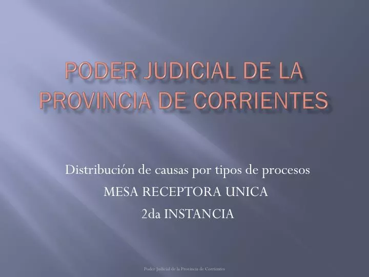 poder judicial de la provincia de corrientes