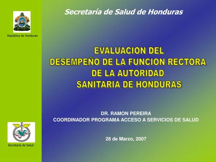 secretar a de salud de honduras