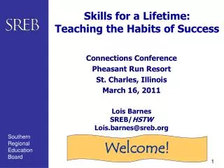 Skills for a Lifetime: Teaching the Habits of Success