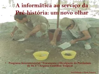 a inform tica ao servi o da pr hist ria um novo olhar