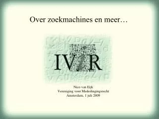 over zoekmachines en meer