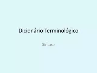 dicion rio terminol gico