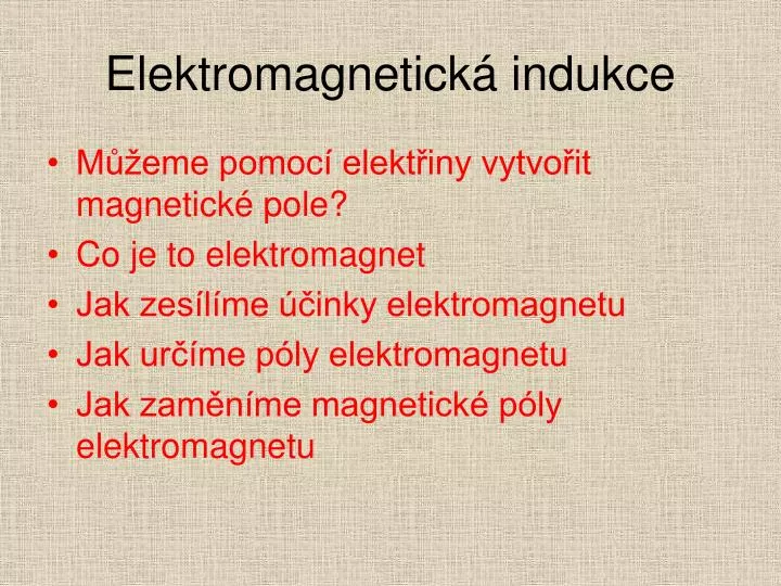elektromagnetick indukce