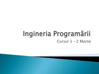 ingineria program rii