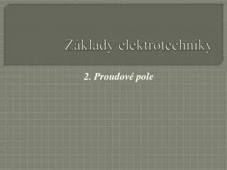 z klady elektrotechniky