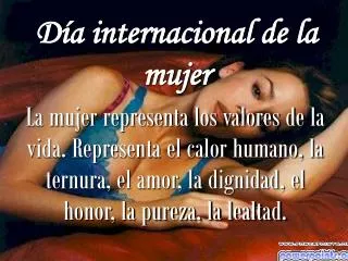 d a internacional de la mujer