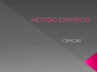 m todo cient fico