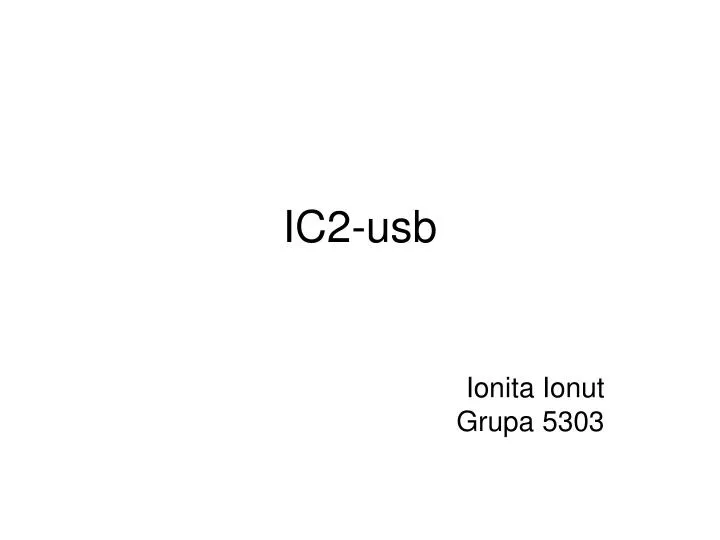 ic2 usb